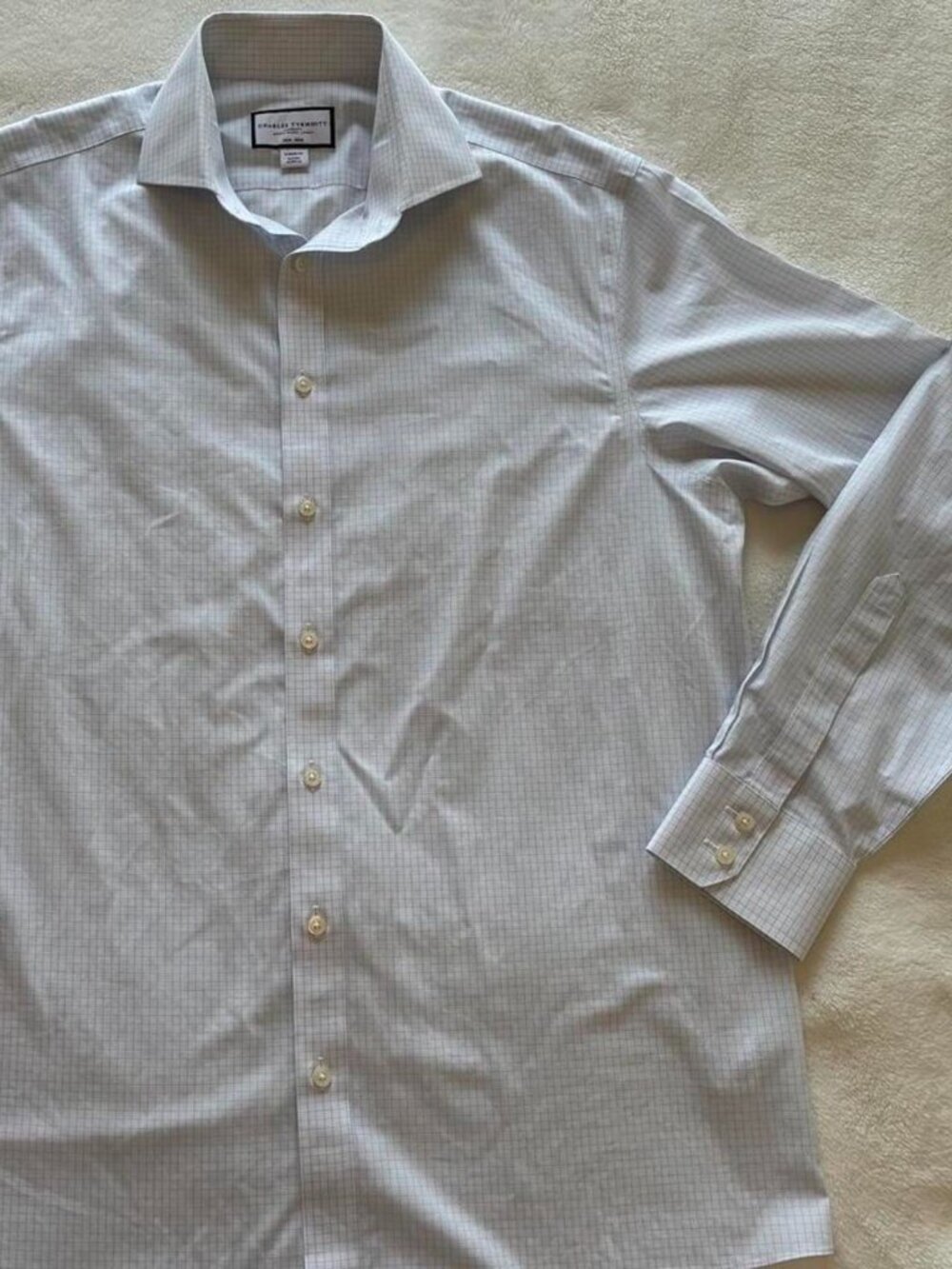 Charles Tyrwhitt Men's plaid Grey Shirt